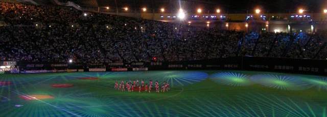 開幕戦のセレモニーの風景